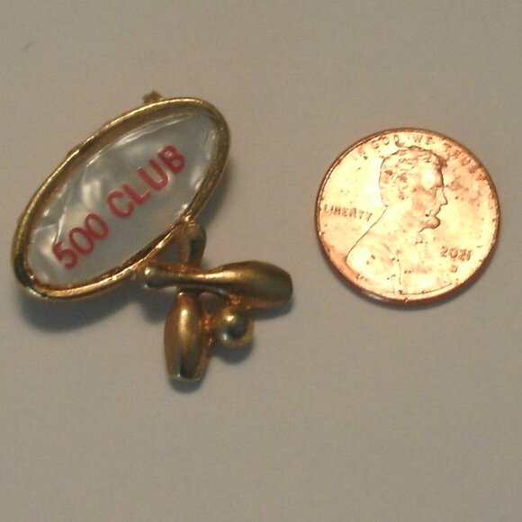 Vintage Collectible MAFCO USA 500 CLUB Bowling Gold Tone Pin - Picture 1 of 2